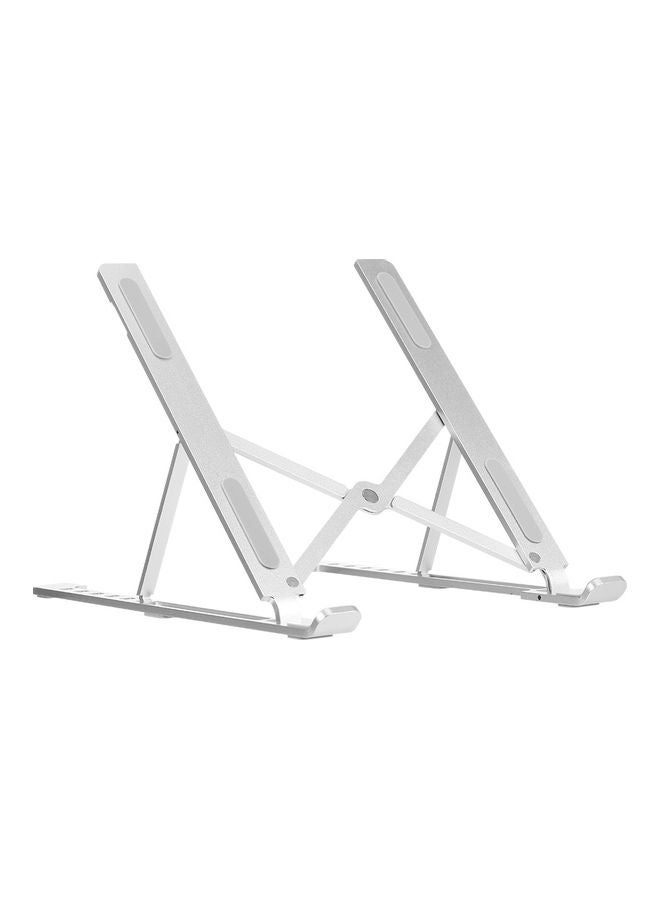 6-Level Adjustable Laptop And Tablet Holder Silver  - Image 1