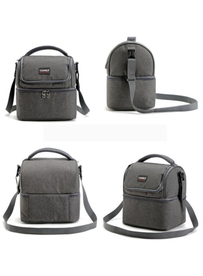 CYTHERIA Thermal Insulated Lunch Bag Grey/Black  - Image 2