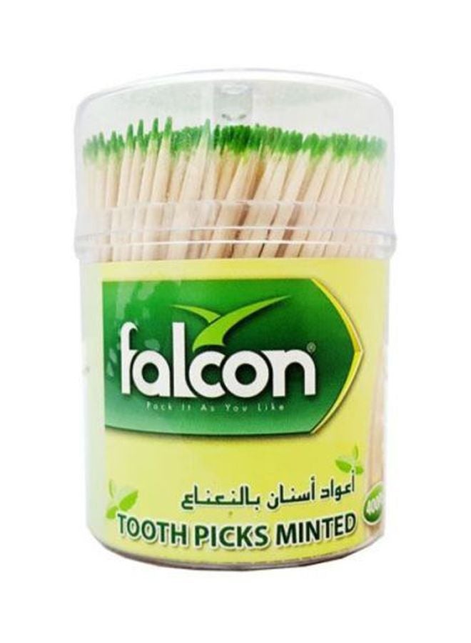 فالكون 400 نكاشة أسنان بالنعنع بيج / أخضر  - Image 1