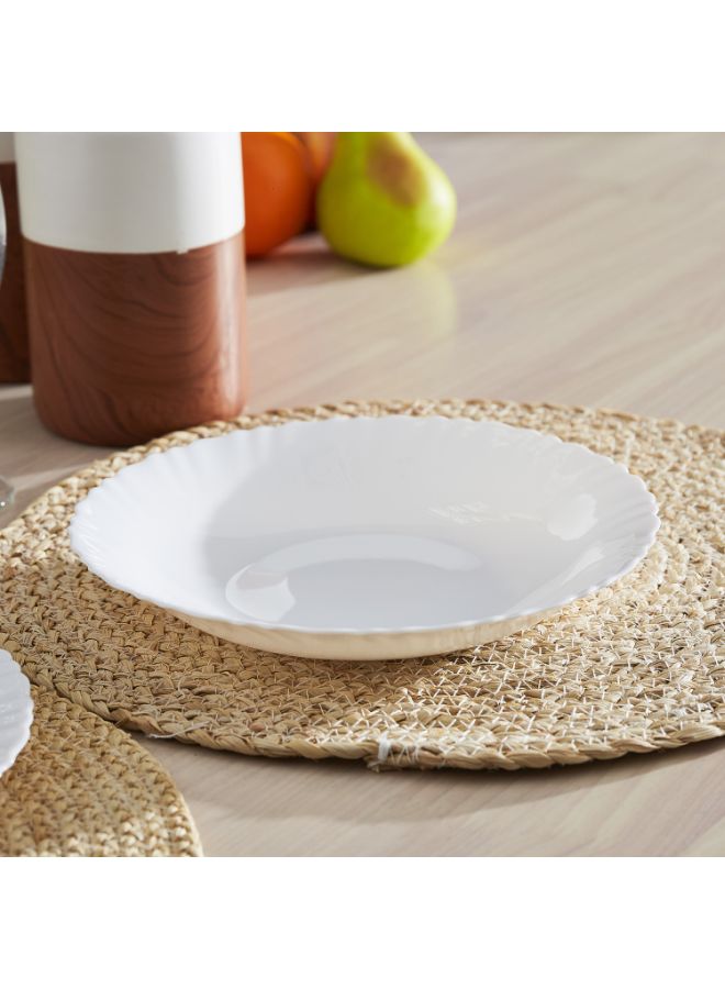 Home Box - Pearl Textured Soup Plate White 23cm - Image 1