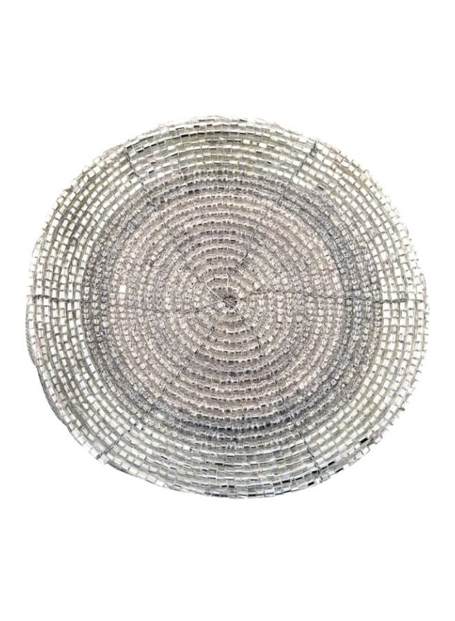 Home Box 4-Piece Blaze Beaded Coaster Set Silver 4x10cm  - Image 2