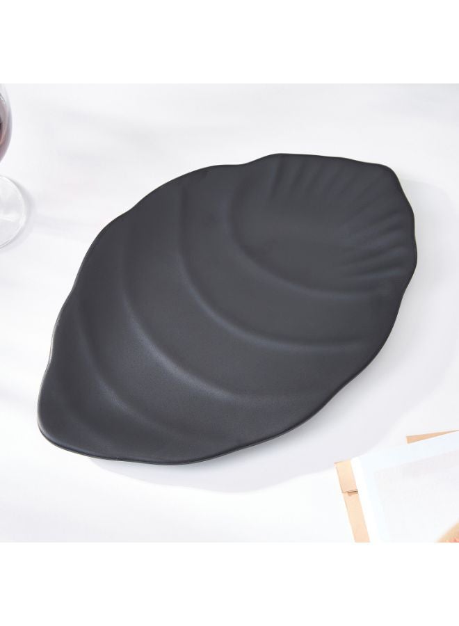 Home Box Classic Palm Platter Black 30x1.5x14cm  - Image 3