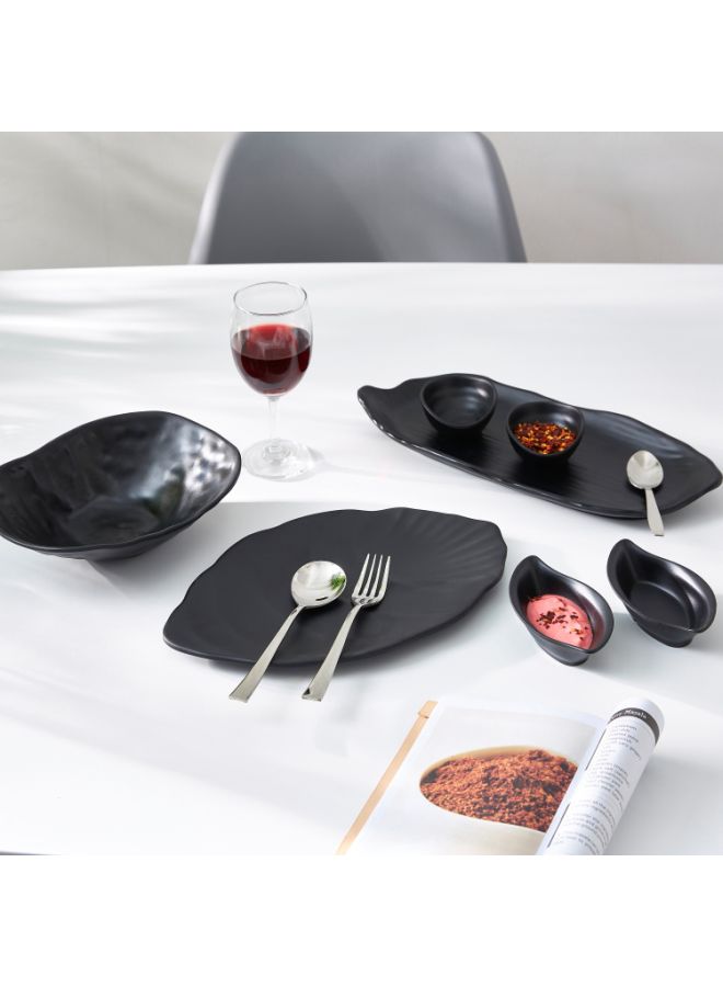 Home Box Classic Palm Platter Black 30x1.5x14cm  - Image 4