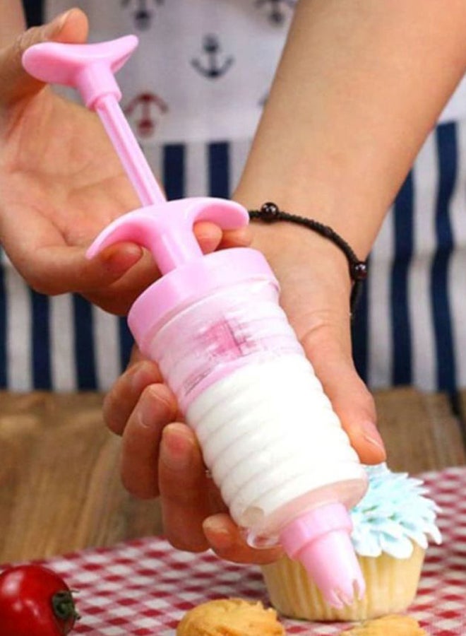 بيوينتي قلم معجنات لصناعة خبز كعك المافن الوردي/الشفاف 5x18سم - Image 4