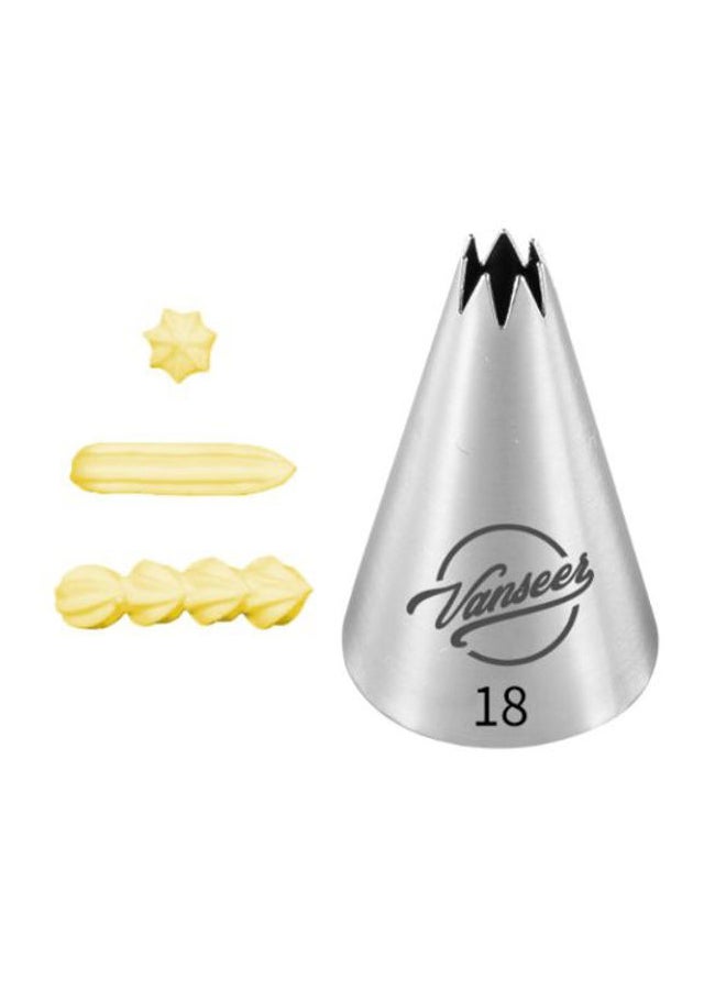 Beauenty Cake Decorating Piping Nozzle Silver/Black 5cm - Image 2