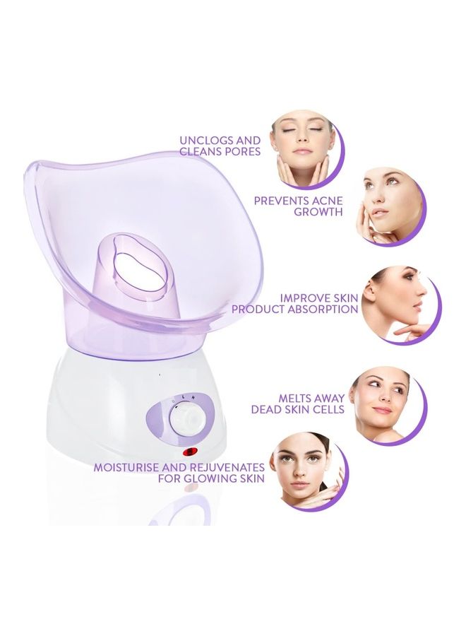 Face Steamer Facial SPA Professional Sauna With Hot Mist Moisturizing Sprayer Pink/White - Image 5