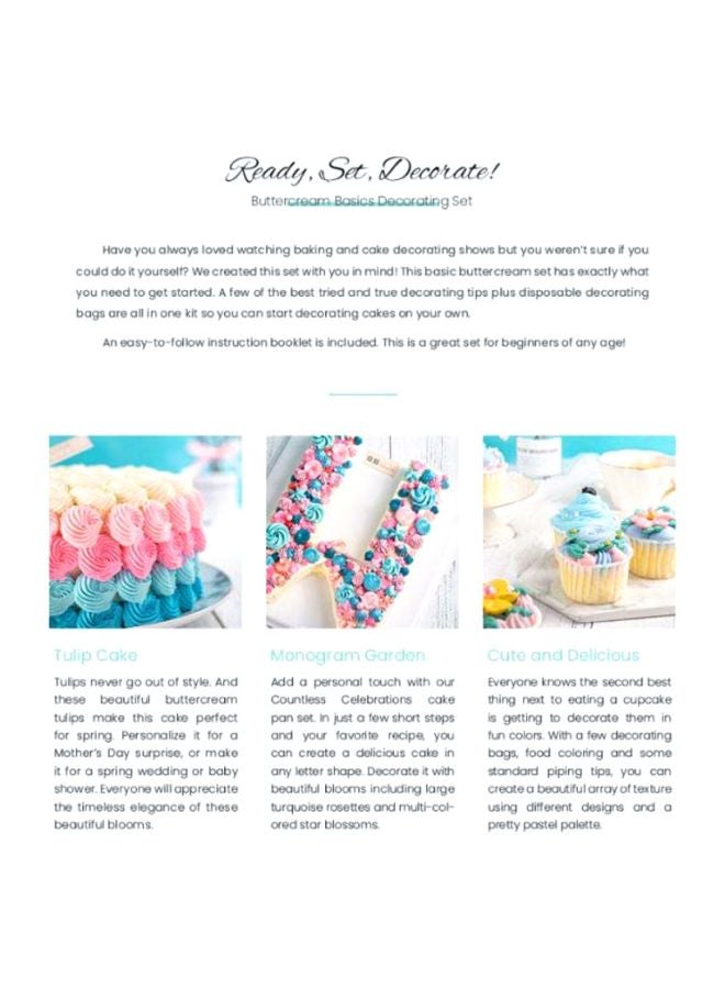 بيوينتي قمع مع أنبوب لتزيين الكيك فضي - Image 3