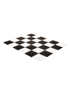 Kinderkraft Puzzle Play Mat Luno, Educational Playmat, Soft Foam Floor, Waterproof, Easy To Clean, No Harmful Substances, Foldable, For Kids Baby, 150X180 Cm, 30 Pieces, Bag In Set, White, Black  - Image 1