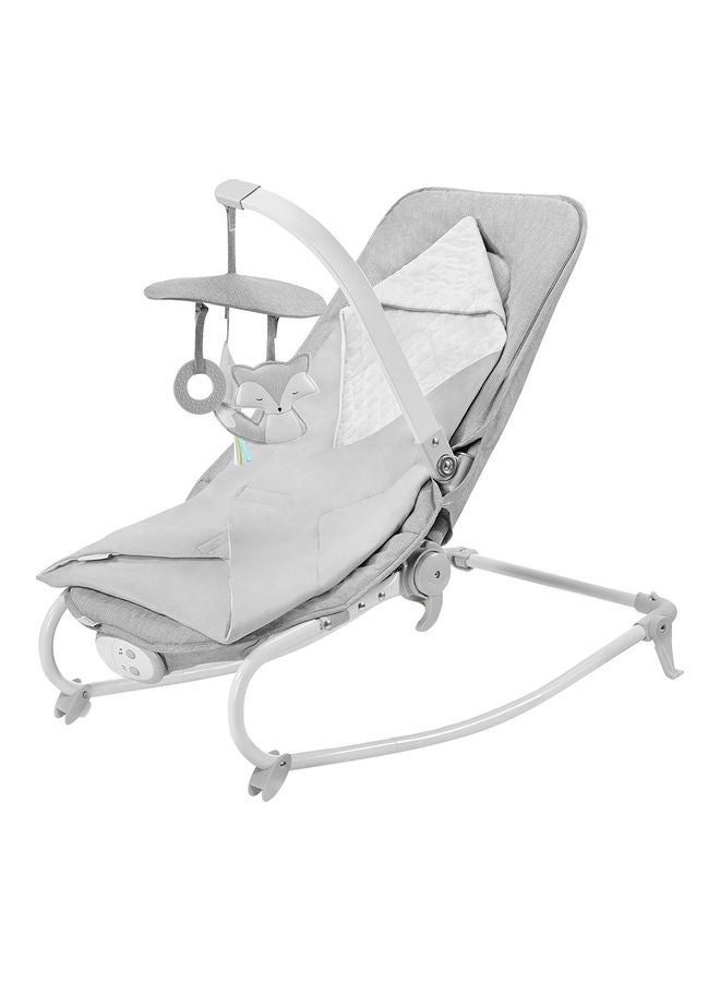 Kinderkraft - Baby Bouncer Felio 2020, Infant Rocker, Electric Swinger, Crib, Foldable, Lying Position, With Accessories, Removable Toy Bar, Vibration, 8 Melodies, For Newborn, Toddler, To 18 Kg, Gray - Image 1