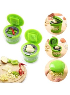 Cyber Garlic Presser Dicer With Removable Collector Bin Green  - Image 2