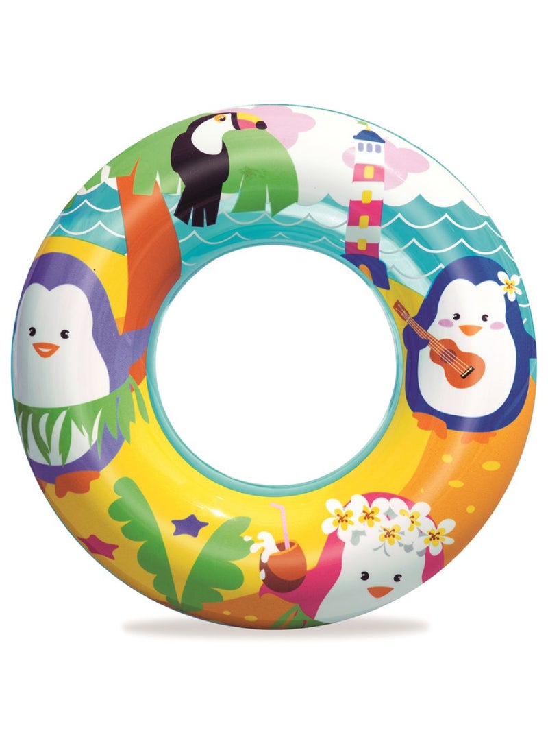 Bestway - Inflatable Penguin Printed Swimming Ring 36113 51cm - Image 1