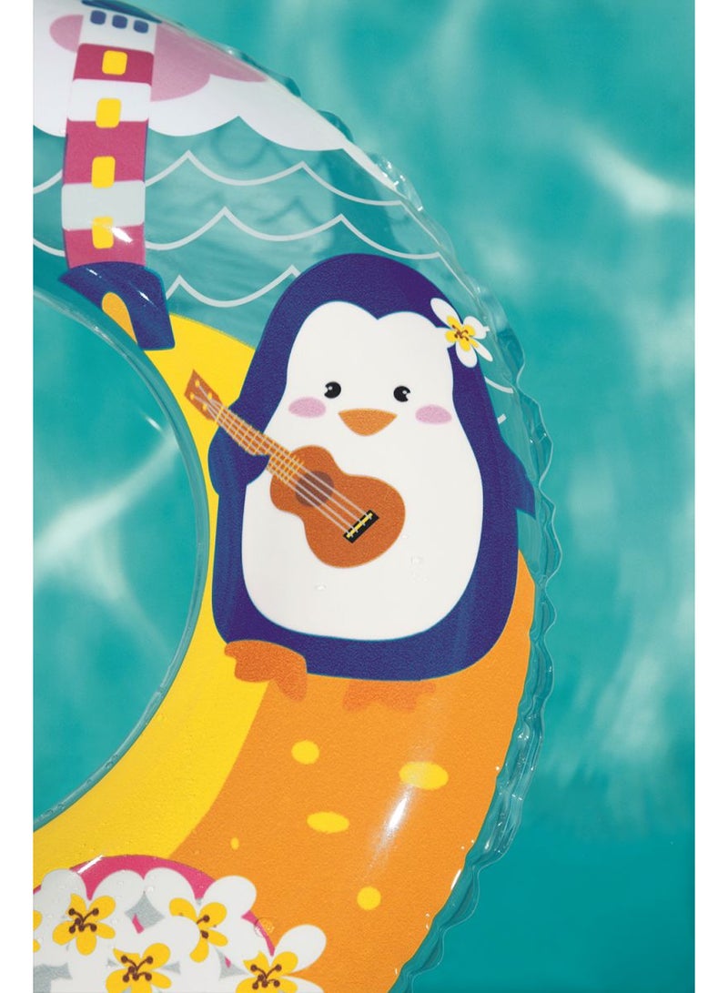 Bestway - Inflatable Penguin Printed Swimming Ring 36113 51cm - Image 1