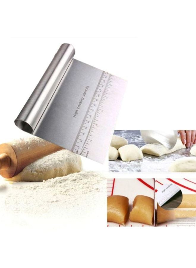 سيثيريا مكشطة لتسوية سطح الكيك من الستانلس ستيل فضي 15x12x0.5سم - Image 4