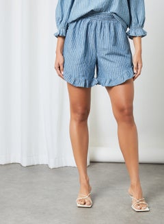 Tiffany High Waist Shorts Medium Blue