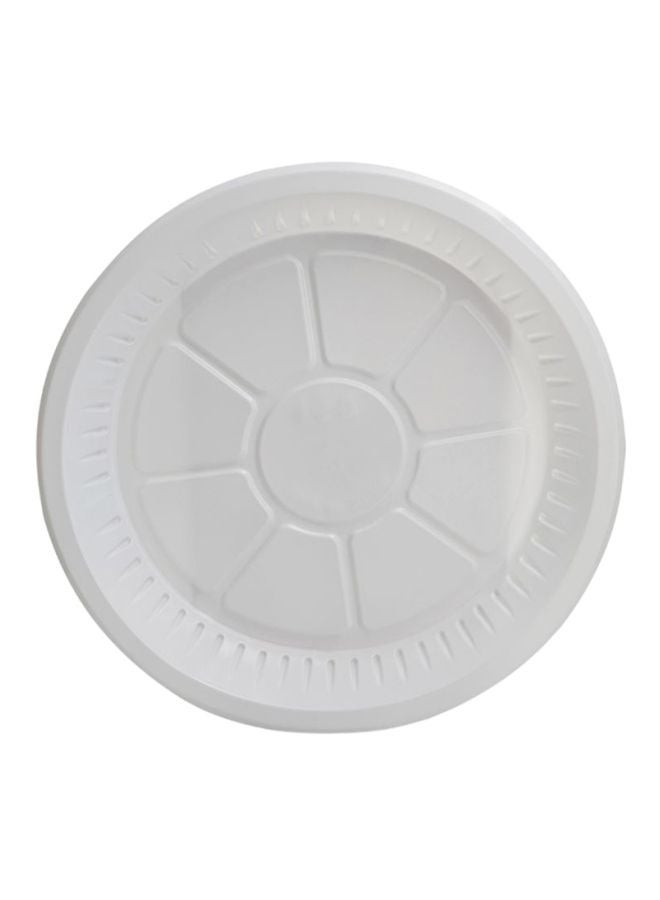 فالكون طبق بلاستيكي مستدير بعدد 25 قطعة أبيض 25x22سم - Image 1