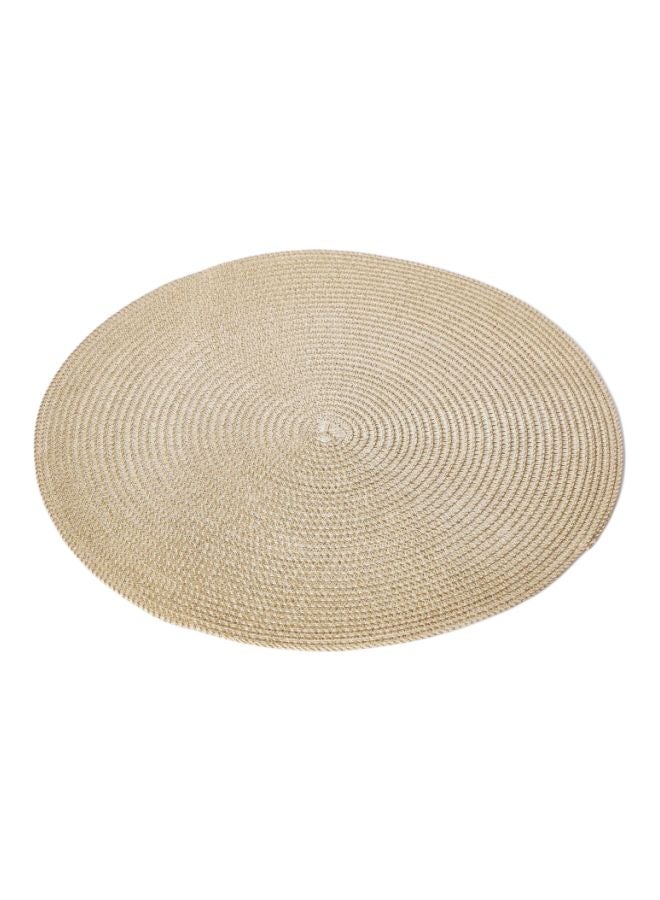 Home Box Galaxy Round Woven Placemat Beige 38cm  - Image 2