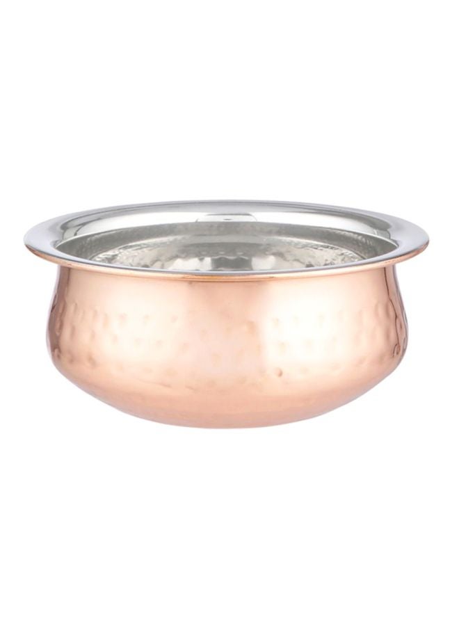 Home Box Copper Shine Hammered Serving Vessel Copper/Silver 14cm  - Image 1