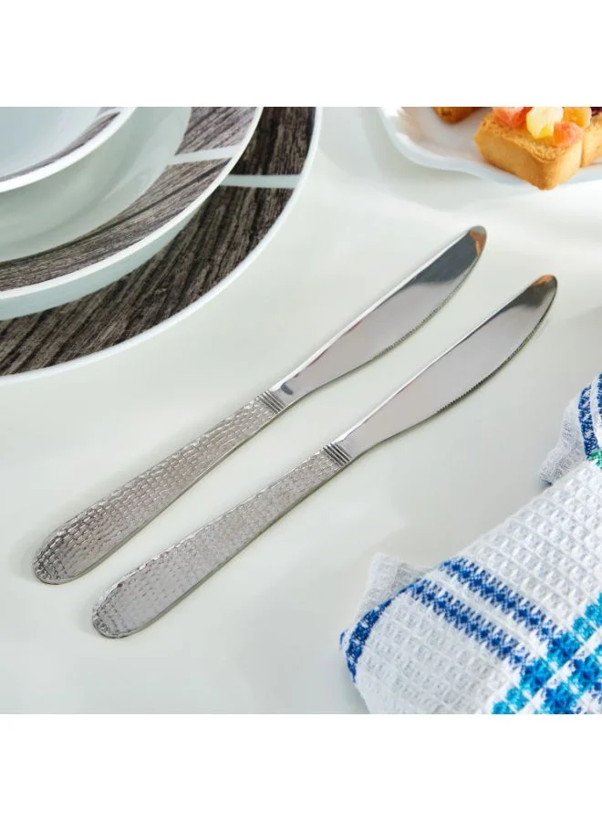 Home Box 2-Piece Hammered Table Knife Set