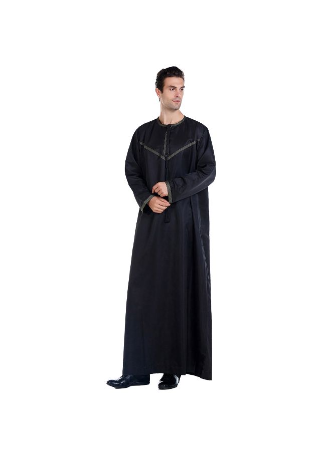 عباية مزودة بحامل للرجال أسود - Image 2