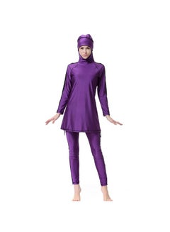 Generic Sun Protection Conservative Swimwear Burkinis Purple  - Image 1