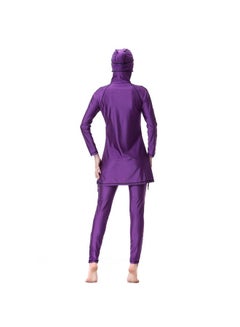 Generic Sun Protection Conservative Swimwear Burkinis Purple  - Image 2