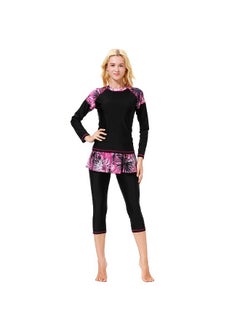 Generic Fashion Long Sleeve Burkini Black/Pink  - Image 4