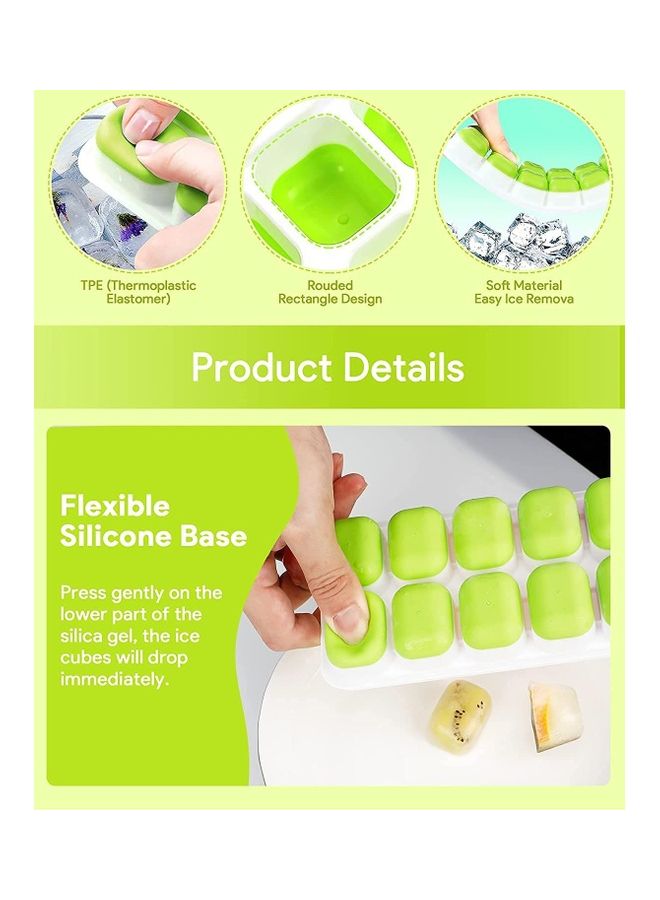 Generic - 4-Piece Ice Cube Tray Set Multicolour 25.4x9.8x2.8cm - Image 1