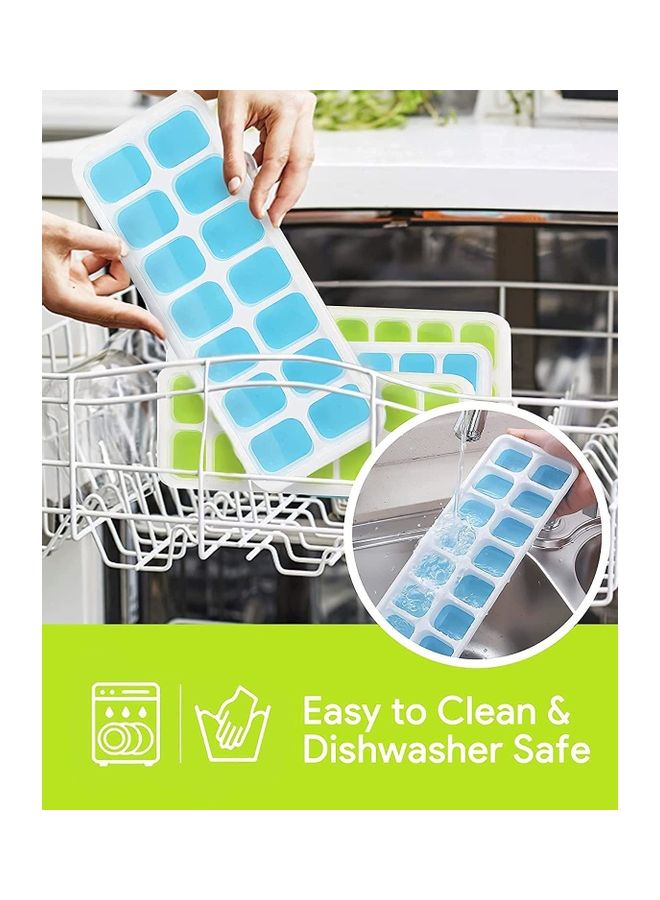Generic - 4-Piece Ice Cube Tray Set Multicolour 25.4x9.8x2.8cm - Image 1