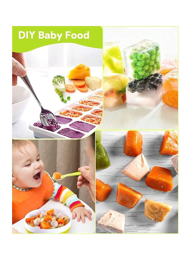 Generic - 4-Piece Ice Cube Tray Set Multicolour 25.4x9.8x2.8cm - Image 1
