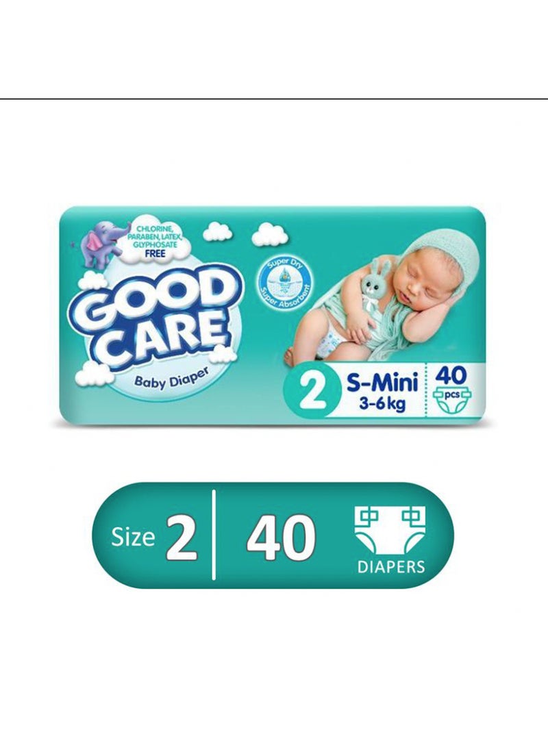 GOOD CARE - 40-Piece S-Mini Disposable Diapers Set Size 2 - Image 1