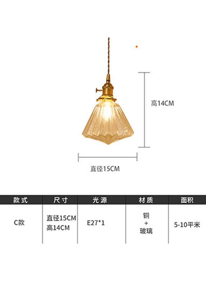 Generic Glass Chandelier Warm White 