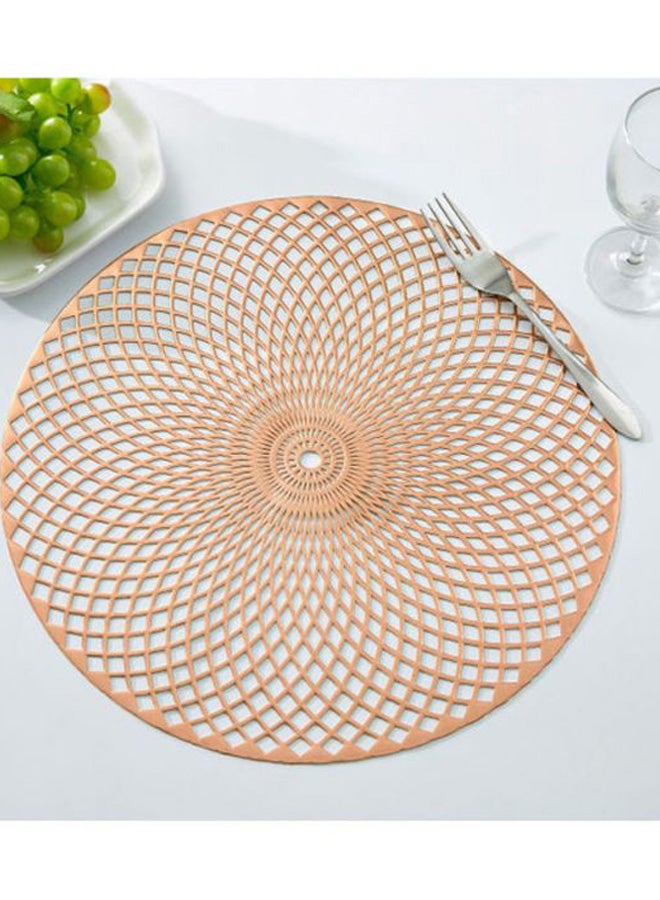 هوم بوكس لبادة صحون بي في سي مستديرة من إلياس - 38 سم ذهبي وردي 38سم - Image 2