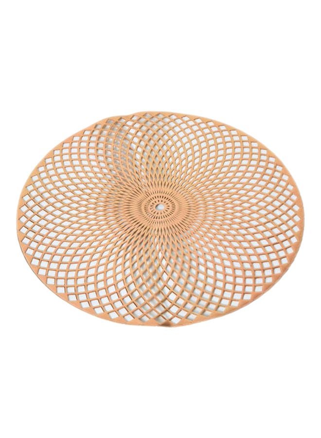 هوم بوكس لبادة صحون بي في سي مستديرة من إلياس - 38 سم ذهبي وردي 38سم - Image 1