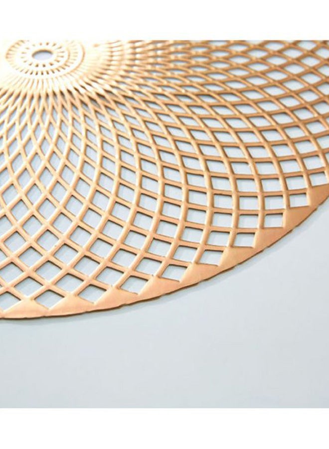 هوم بوكس لبادة صحون بي في سي مستديرة من إلياس - 38 سم ذهبي وردي 38سم - Image 3