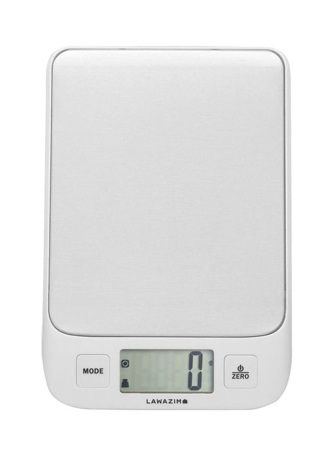LAWAZIM - Digital Precision Kitchen Scale White/Silver 25.6cm - Image 1