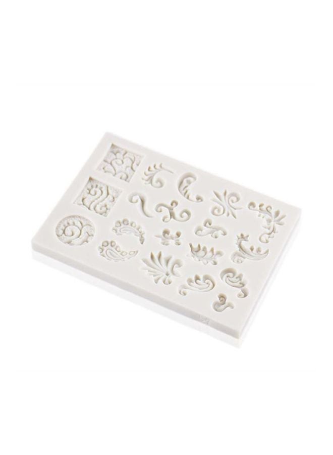 Sharpdo Silicone Fondant Cake Mould White 11.9x8.2x1cm - Image 2