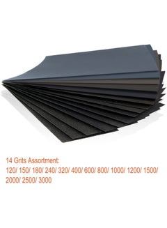 Generic 28-Sheet Dry And Wet Sandpaper Black  - Image 2