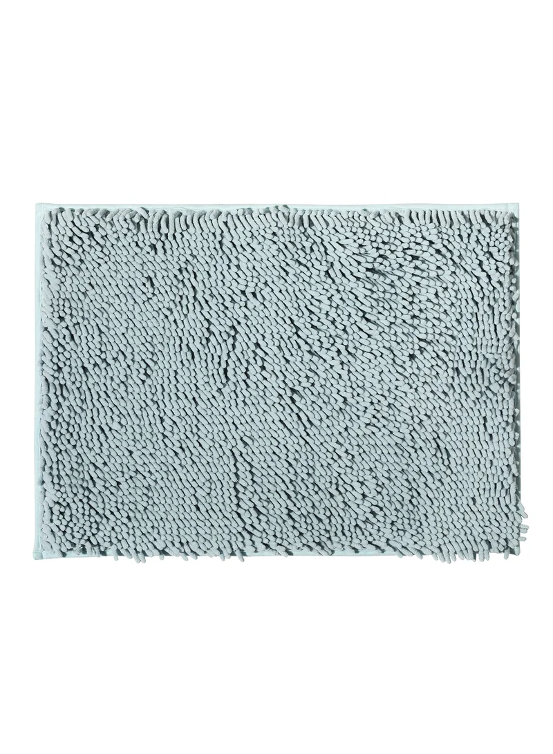 Noon East Bath Mat - 60X100 Cm - Shaggy - Spablue Color - Bathroom Mat Anti-Slip 61 x 99 cm Spa Blue