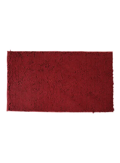 ايست من نون طقم دواسات حمام شاجي ناعمة ومبطنة مقاس 50 × 80 سم من قطعتين، لون بورغندي بورغندي 50X80سم