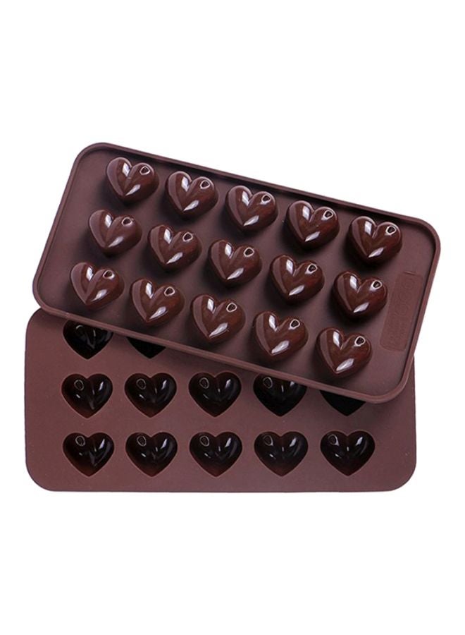 Sharpdo 15-Cavity Silicone Cake Mould Brown 21x10.5x2cm - Image 2