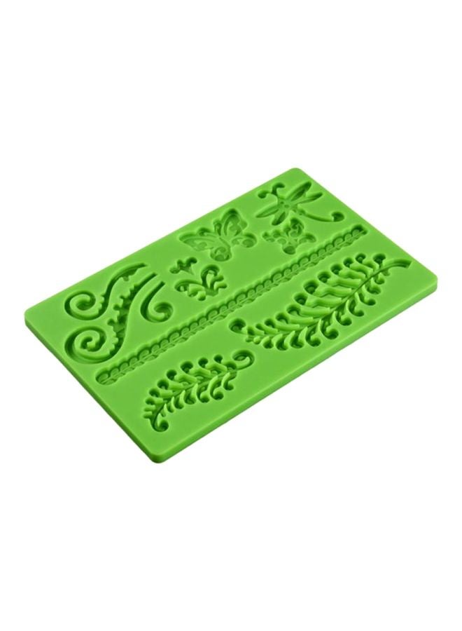 Silicone Fondant Cake Printing Mold Embossed Mat Green 20x12.7x0.7cm