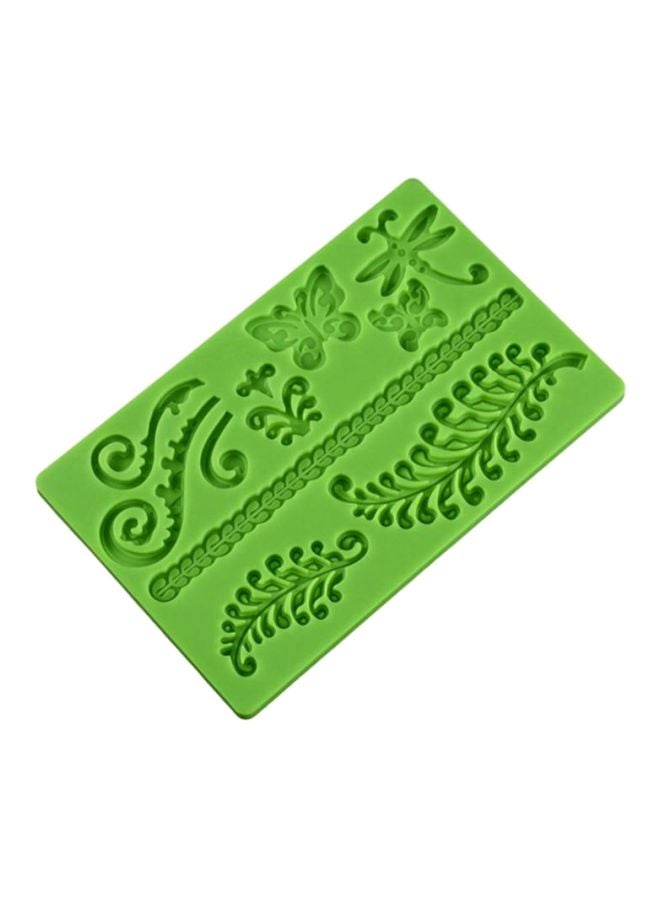 Silicone Fondant Cake Printing Mold Embossed Mat Green 20x12.7x0.7cm