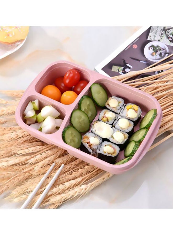 CYTHERIA 3 Grid Portable Food Storage Lunch Box Pink 23.5cm  - Image 2