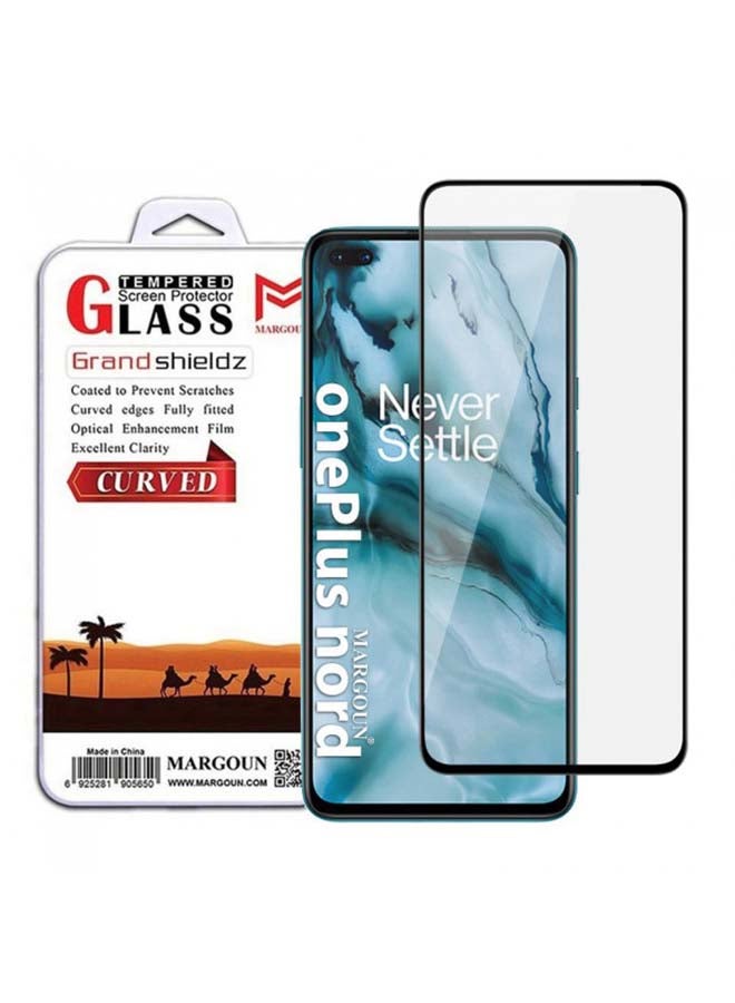 MARGOUN OnePlus Nord Screen Protector HD Tempered Glass Black/Clear - Image 1