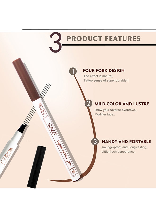 جلازي قلم حواجب رائع مضاد للماء بني - Image 5