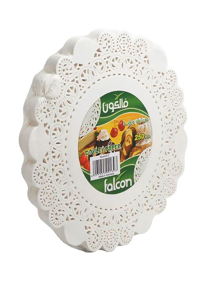 Falcon 250-Piece Round Doyley Paper White 8.5inch - Image 1