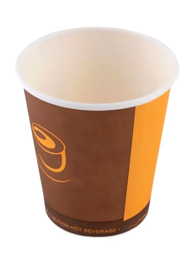 Falcon 100-Piece Disposable Paper Cup without Handle Brown/Yellow/White - Image 2