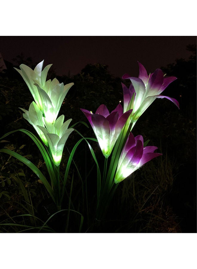 Generic 2Pcs Solar Lily Flower Lights For Garden Blue  - Image 3