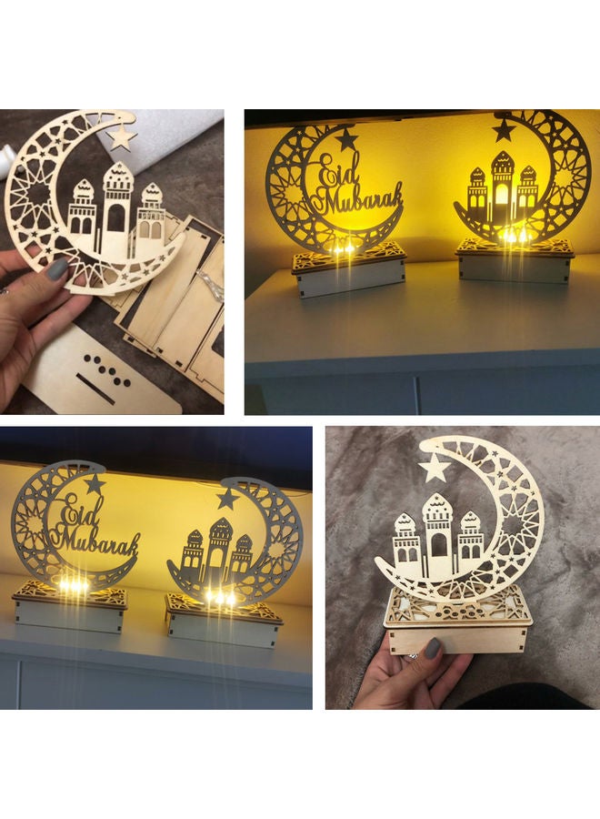Wooden Crafts LED Decor Brown - Image 5