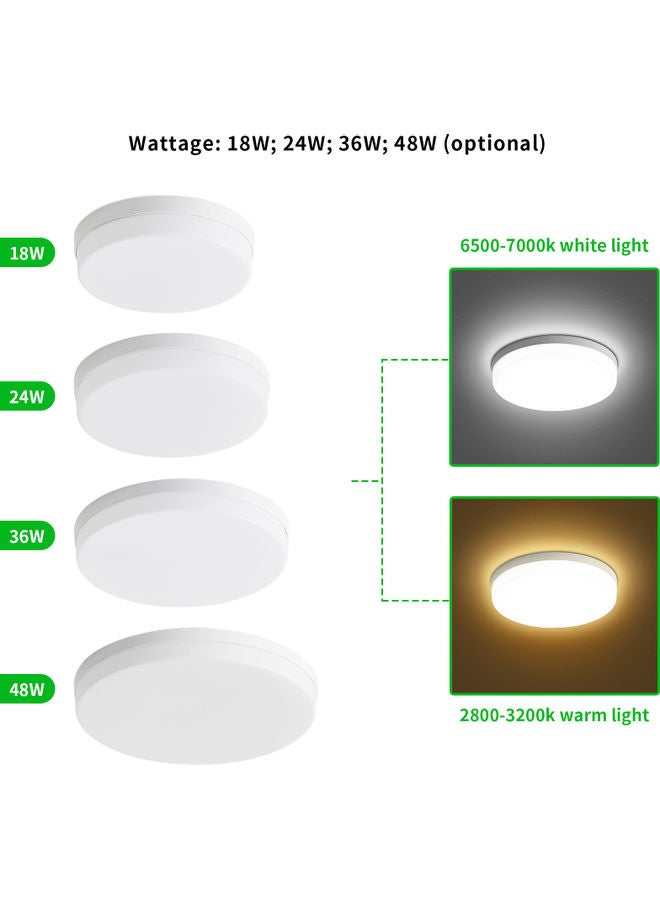 LEDs Ceiling Light White 23.5X4.3X23.5cm - Image 2